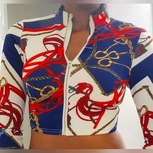 Colorful Crop top jacket